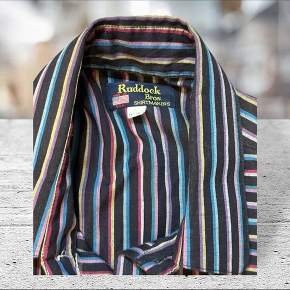 Vintage Ruddock Bros Long Sleeve Western Style Button Down Shirt Men's Large - Picture 4 of 6